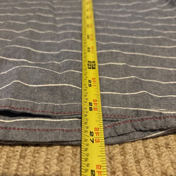 Iron and Resin Henderson SS Indigo Popover Shirt Men's Size Medium Made in USA - Picture 9 of 10